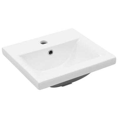 2-delige Badkamermeubelset bewerkt hout betongrijs