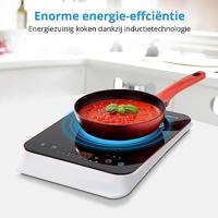 Inductiekookplaat - MEDION MD18490 - 1 pit - 2000W - 60/240°C - 8 programma's - L 29 x D 36 x H 6 cm - Wit/Zwart - thumbnail