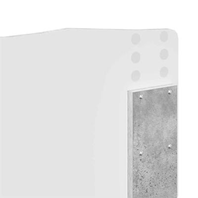 Bedframe met hoofdeinde Beton Grijs 120 x 190 cm Bewerkt hout