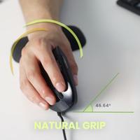 Perixx Vertikal Perimice-513 Ergonomische muis USB Zwart 6 Toetsen Ergonomisch - thumbnail