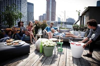 Elho Pot loft urban 30cm groen - thumbnail
