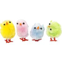 Creativ Company Gekleurde paaskuikens chenille, 12st. - thumbnail