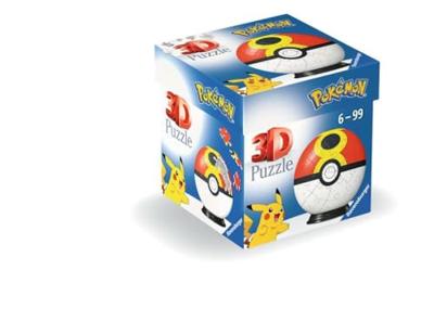 Ravensburger 3d puzzelbal pokémon pokébal, 54st. Ravensburger 3d puzzelbal pokémon pokébal, 54st.