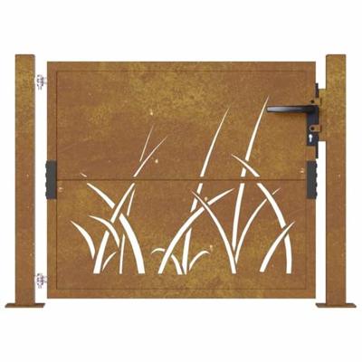 Poort grasontwerp 100x75 cm cortenstaal