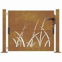 Poort grasontwerp 100x75 cm cortenstaal - thumbnail
