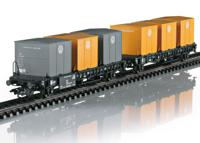 Märklin 46661 H0 containertransportwagenstel Laabs van de DB - thumbnail