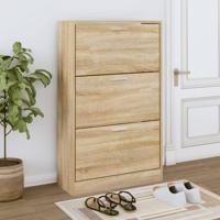 VidaXL Schoenenkast 63x24x103 cm bewerkt hout sonoma eikenkleurig - thumbnail