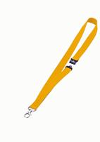Textielkoord Durable 8137 met karabijnhaak geel | 10 stuks - thumbnail