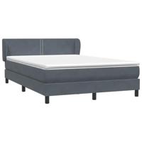 Boxspring met matras fluweel donkergrijs 140x220 cm - thumbnail