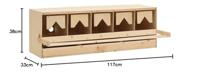 VidaXL Kippenlegkast 5 compartimenten 117x33x38 cm massief grenenhout - thumbnail