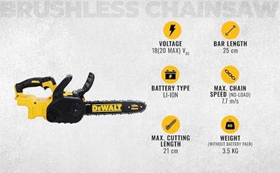 DeWalt DCM565N-XJ Accu Kettingzaag 18V | Zonder accu&apos;s en lader - DCM565N-XJ - thumbnail