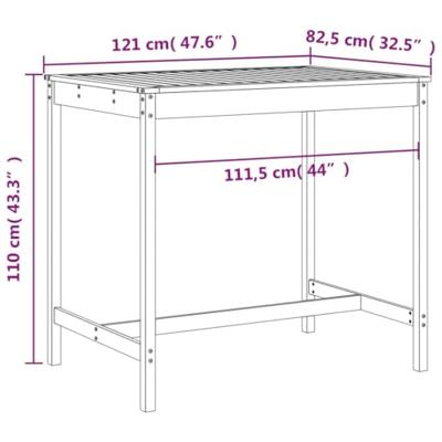 5-delige Barset massief grenenhout
