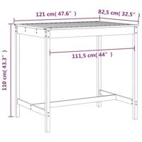 5-delige Barset massief grenenhout - thumbnail