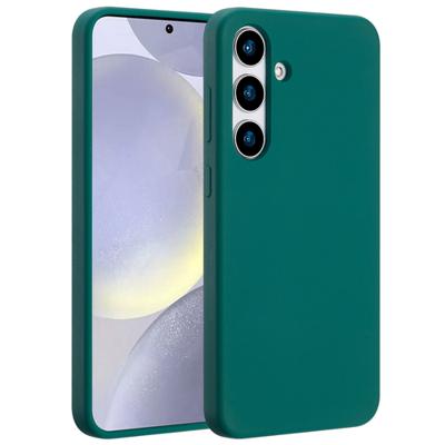 Accezz Liquid Silicone Backcover met MagSafe voor Samsung Galaxy S25 Plus Telefoonhoesje Groen