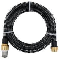 VidaXL Zuigslang met messing koppelingen 1,1'' 20 m pvc zwart - thumbnail