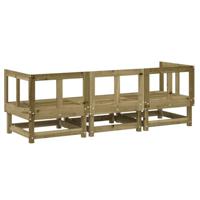 3-delige Loungeset gempregneerd grenenhout - thumbnail