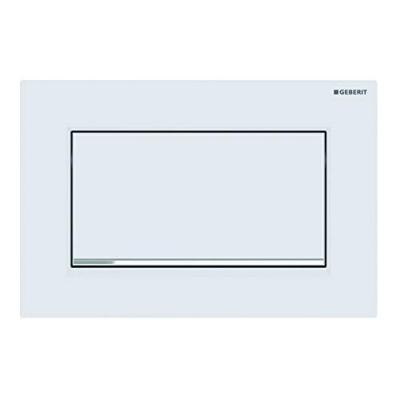 Geberit Bedieningsplaat Sigma 30 Spoel-Stop-Spoeling Met Glansverchroomde Designstrook Mat Wit
