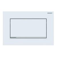 Geberit Bedieningsplaat Sigma 30 Spoel-Stop-Spoeling Met Glansverchroomde Designstrook Mat Wit - thumbnail