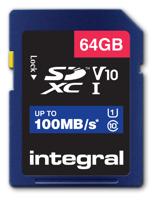 Integral INSDX64G-100V10 flashgeheugen 64 GB SD UHS-I - thumbnail
