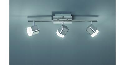 Trio Led plafondspot Roubaix 3-lichts metaalgrijs R82153107