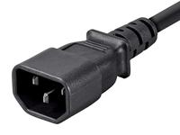 Monoprice 6ft 14AWG Power Extension Cord w/3 Dirigent PC/Mon, 15A (IEC-320-C14 naar IEC-320-C13) - thumbnail