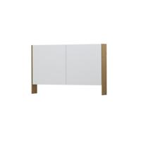 INK SPK3 Spiegelkast - 120x14x74cm - 2 deuren - dubbelzijdige Spiegel - open planchet - schakelaar en stopcontact - MDF Fineer Natur 1110271 - thumbnail