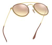 Ray-Ban ROUND DOUBLE BRIDGE zonnebril Rond - thumbnail
