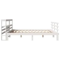 Bedframe met hoofdeinde zonder matras 180x200 cm wit - thumbnail
