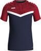 JAKO 6124 T-Shirt Iconic - Marine/Chillrood - XXL - thumbnail