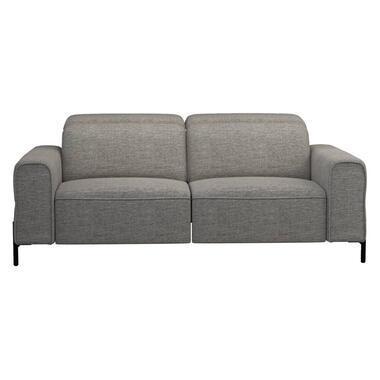 Bank Dave 3-zits - elektrisch verstelbaar - stof Pure - grijs - Leen Bakker