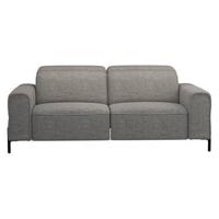 Bank Dave 3-zits - elektrisch verstelbaar - stof Pure - grijs - Leen Bakker - thumbnail