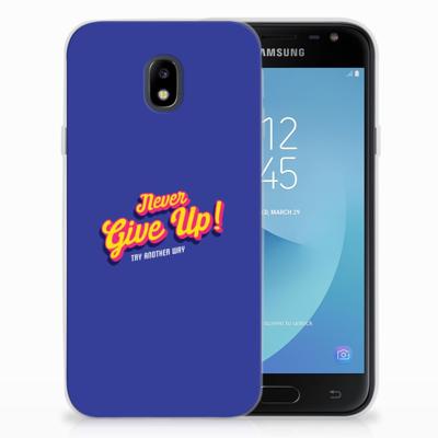 Samsung Galaxy J3 2017 | Siliconen hoesje | met naam Never Give Up Samsung Galaxy J3 2017 | Siliconen hoesje | met naam Never Give Up
