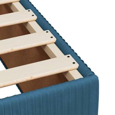 Bedframe fluweel blauw 160x200 cm Bedframe fluweel blauw 160x200 cm