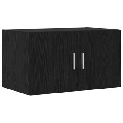 Opbergkast 3 pcs Zwart Eiken