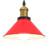 VidaXL Hanglamp in hoogte verstelbaar e27 ø22 cm metaal glanzend rood - thumbnail