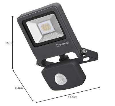 LEDVANCE ENDURA® FLOOD Sensor Warm White L 4058075292154 LED-buitenschijnwerper met bewegingsmelder 10 W Lichtkleur (naam): Warmwit