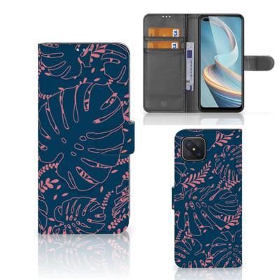 OPPO Reno4 Z Hoesje Palm Leaves OPPO Reno4 Z Hoesje Palm Leaves