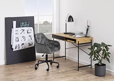 Bendt Bureaustoel 'Loren' Velvet, kleur Dark Grey Bendt Bureaustoel 'Loren' Velvet, kleur Dark Grey