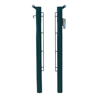 80MM FIXED METALLIC DELUXE TENNIS POST-PAIR-