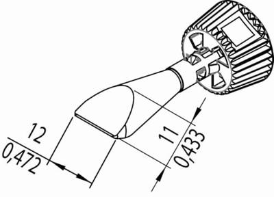 Ersa 0142CDLF120/SB Soldeerpunt Beitelvorm Grootte soldeerpunt 12 mm Inhoud: 1 stuk(s) Ersa 0142CDLF120/SB Soldeerpunt Beitelvorm Grootte soldeerpunt 12 mm Inhoud: 1 stuk(s)