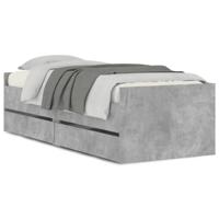 Bedframe met lades betongrijs 90x190 cm - thumbnail