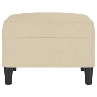 Voetenbank 70x55x41 cm stof crmekleurig