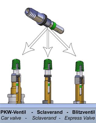Dunlop White label binnenventiel dv/hv | ventiel | dv/hv | aluminium