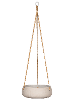Rough Eco-line hangende bloempot M 29x11 cm Eileen lichtgrijs - thumbnail