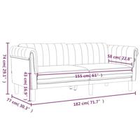 2-zitsbank fluweel donkergrijs - thumbnail