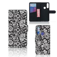 Alcatel 1S 2020 Hoesje Black Flowers - thumbnail