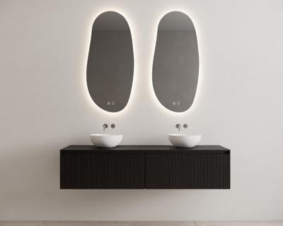 Onderkast Gliss Design Timotheus 120 CM 2 laden Incl Topplaat Black Veneer