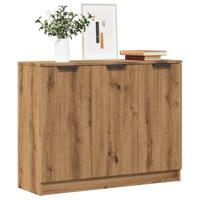 Dressoir 90,5x30x70 cm bewerkt hout artisanaal eikenkleur - thumbnail