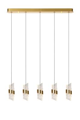 Lucide KLIGANDE - Hanglamp - LED Dimb. - 5x7,8W 2700K - Mat Goud / Messing Lucide KLIGANDE - Hanglamp - LED Dimb. - 5x7,8W 2700K - Mat Goud / Messing