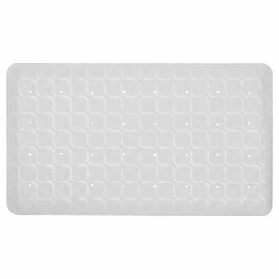 Badmat / Douchemat antislip 70 x 40 cm | Kleur: Wit | Met zuignappen | Hoogwaardig rubber